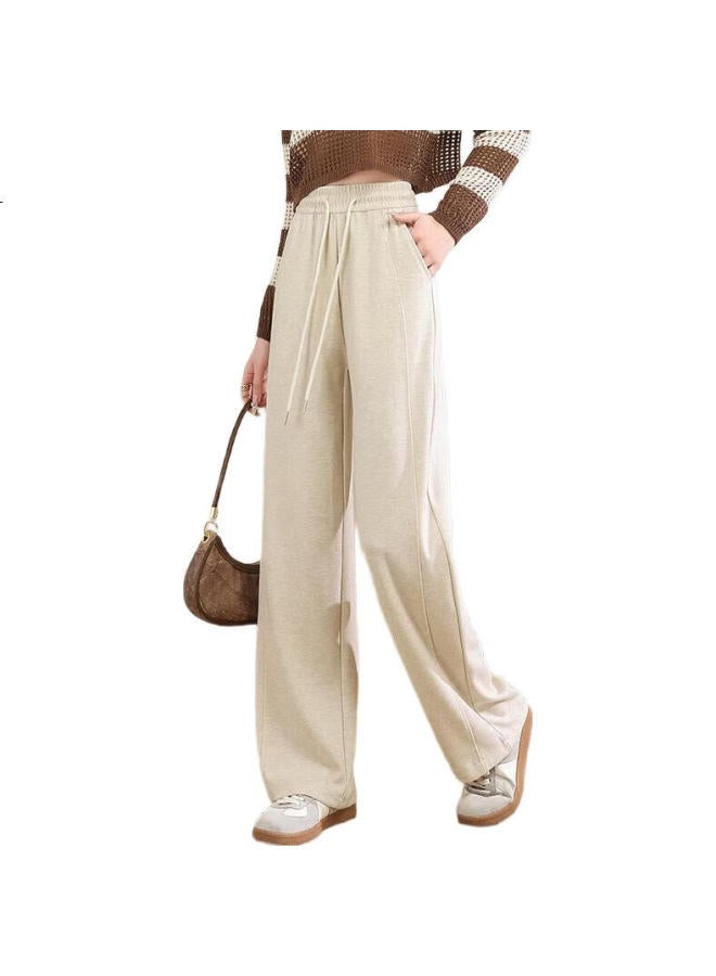 Liberal Loose Wide Leg Pants For Women Spring High Waist Straight Banana Pants Slimming And Comfortable Narrow Version Casual Pants - Image 2