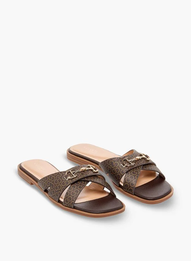 Women Printed Cross Strap Sandals