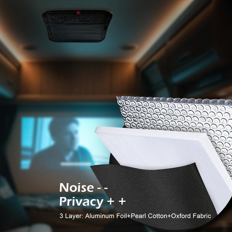 Prutomr RV Sun Blackout Vent Cover, Reflective Insulation Skylight Window Shade, Roof Ventilation Shield for Motorhome, Sturdy Velcro Attach, 16x16 in Foldable Heat & Light Blocker, Camper/Tailer Accessories - Image 3