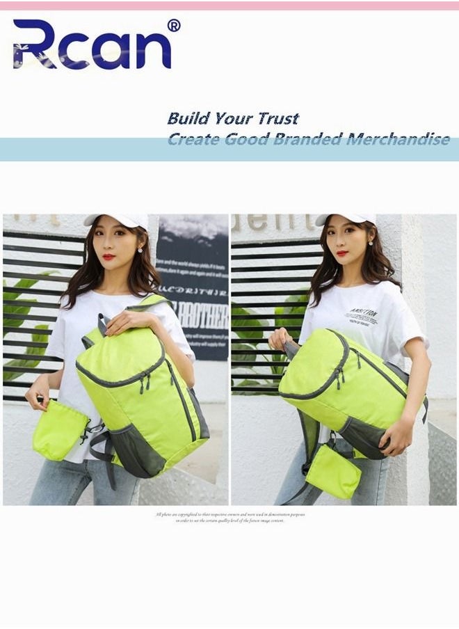 Portable Outdoor Sports Waterproof Leisure Backpack Travel Folding Backpack Business Gift Storage Bag 2 Piece Set