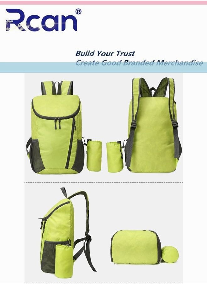 Portable Outdoor Sports Waterproof Leisure Backpack Travel Folding Backpack Business Gift Storage Bag 2 Piece Set
