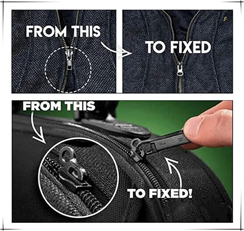 Sluswallow 6pcs Instant Zipper Set,6/12/24 Pcs Fix Zipper Repair Kit,Zip Slider Repair Kit, Fix Removable Rescue Replacement Pack, Instant Set for Coats Jacket, Luggage Sewing Notions and Supplies - Image 5