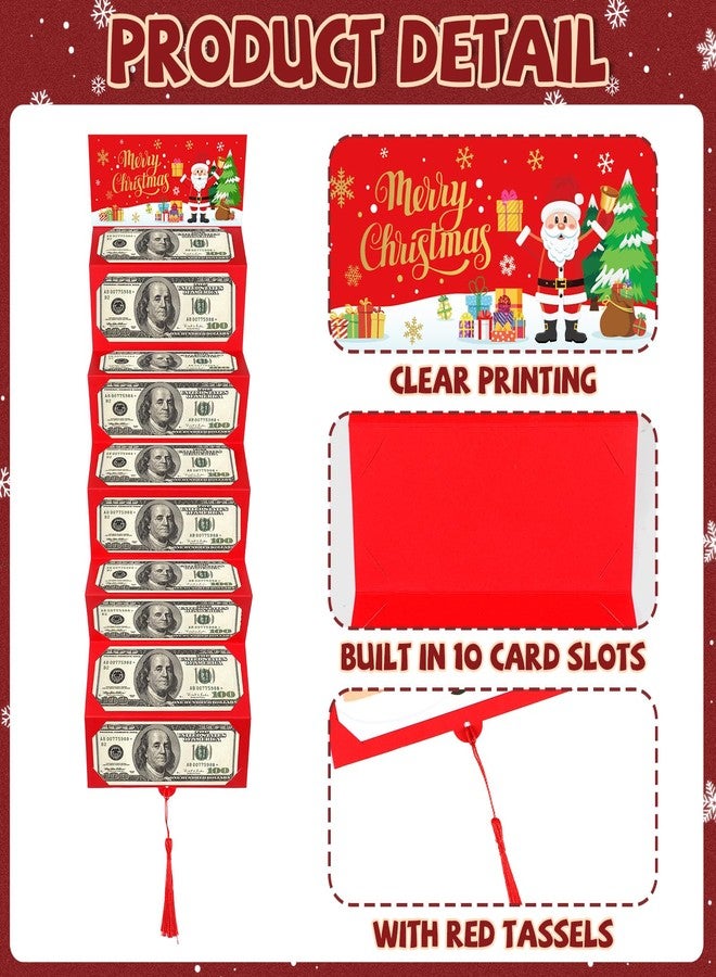 CHUNNIN Santa Claus Card Holder with 10 Slots - Xmas Surprise Money Holder for Holiday & Birthday - Image 3
