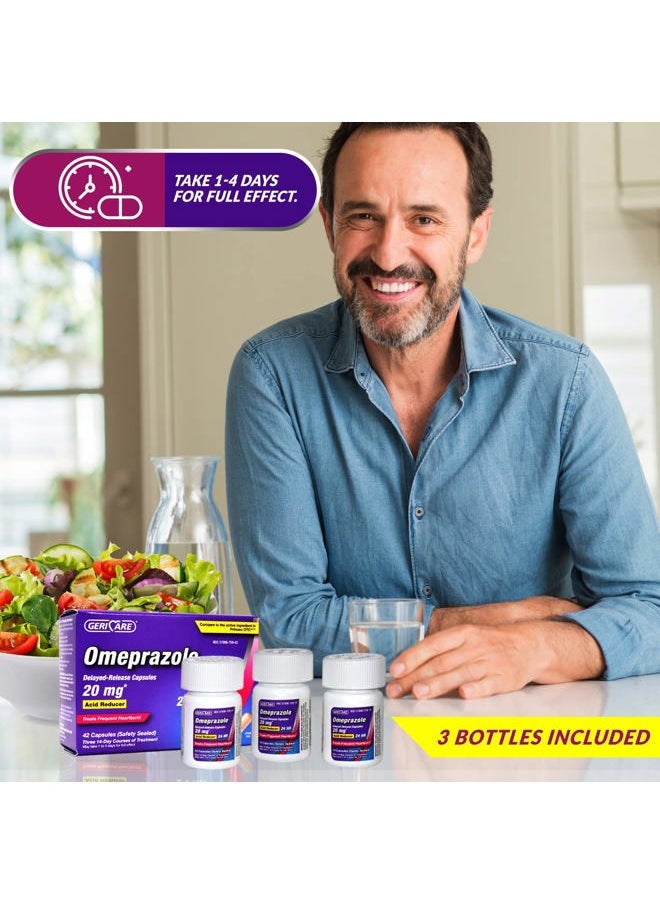 GeriCare Omeprazole Delayed Release Capsules 20.6mg - Acid Reducer Pills for 24 Hour Heartburn Relief - Acid Reflux Medicine to Treat Frequent Heartburn (42 Count)  - Image 5