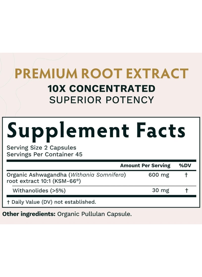 TRIBE ORGANICS - Ashwagandha KSM-66, 90 Capsules Packaging May Vary - Image 1