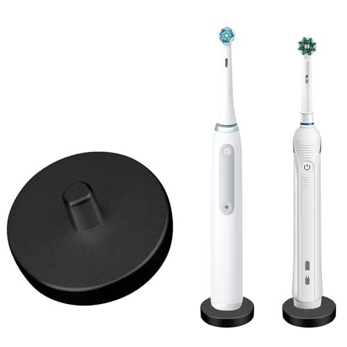 LUEXBOX Black Electric Toothbrush Holder for Bathroom, Stainless Steel Freestanding Brush Holder, Compatible with Oral-B iO Series 3/4/5/6, Pro 500/1000/2500/3000/5000/7000/7500, Genius 6000/8000