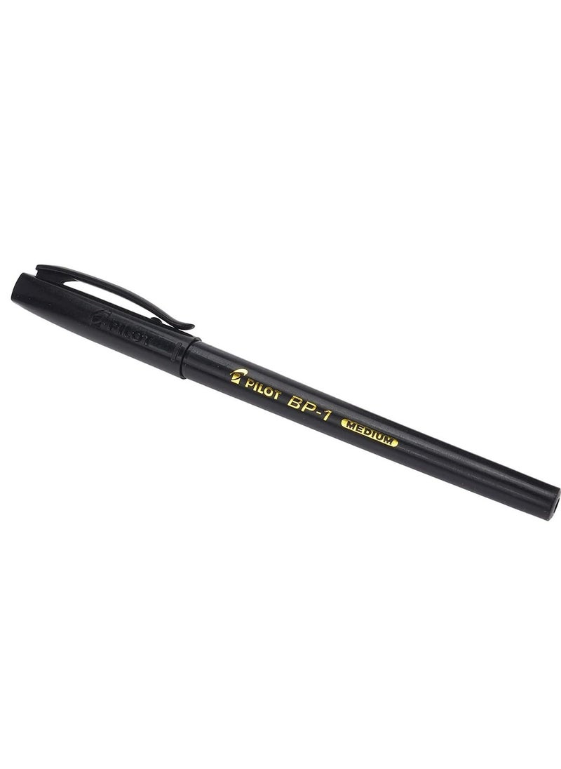 PILOT - Pilot BP-1-M-B-INE Black Ink Ballpoint Pen, 1.0 mm Tip Size - Image 1