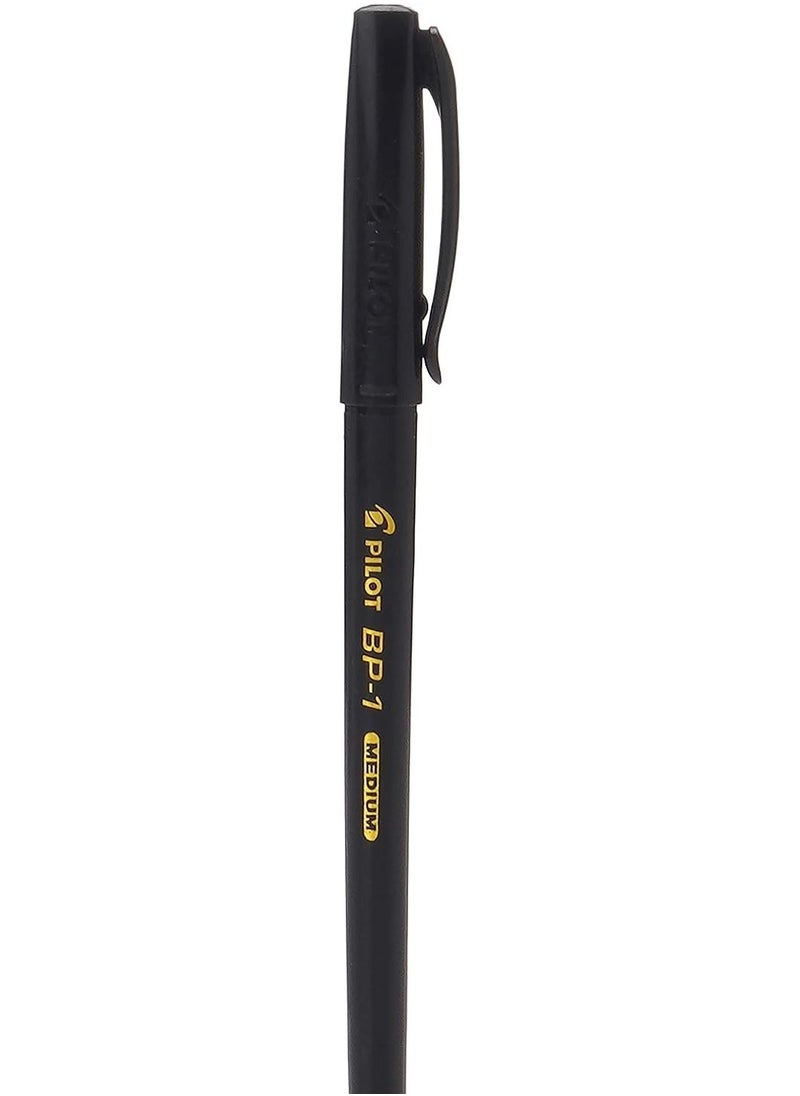PILOT - Pilot BP-1-M-B-INE Black Ink Ballpoint Pen, 1.0 mm Tip Size - Image 1