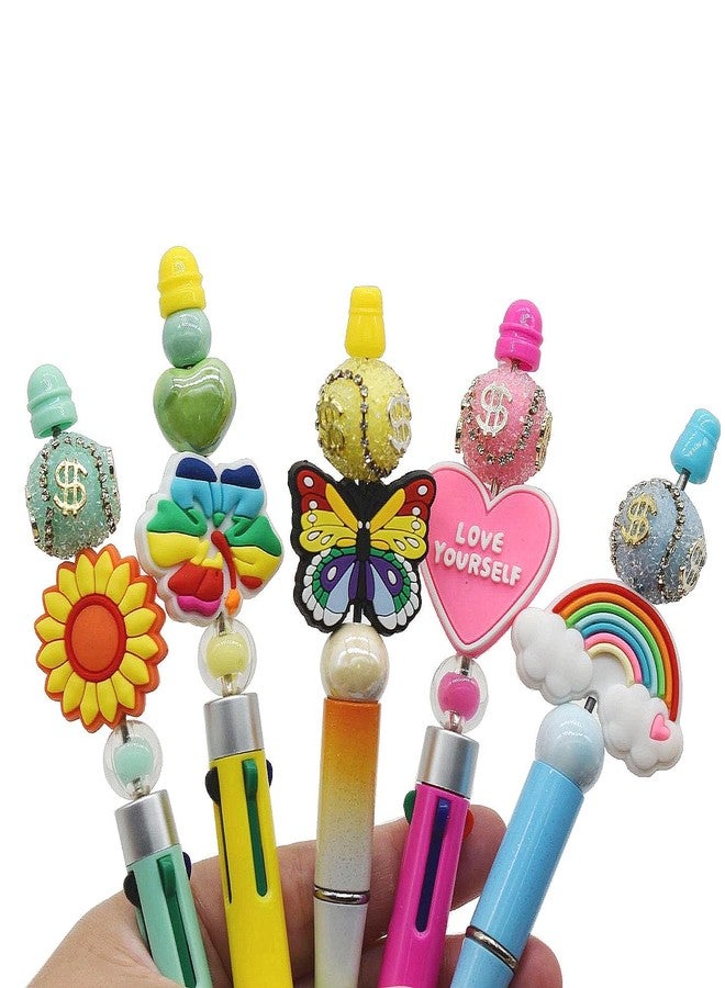 Gibleitz 200Pcs Non-Repeat Silicone Focal Beads for Pens,Random Different Focal Bead Bulk Mixed Cute Loose Beads for Beadable Pen Keychain Jewelry Making DIY Gift Class Prize - Image 2