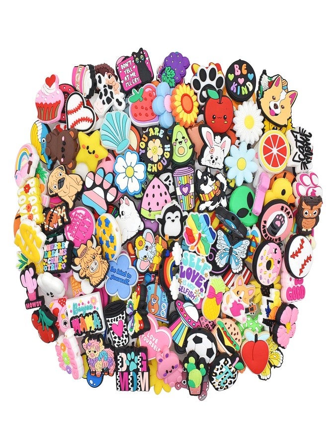 Gibleitz 200Pcs Non-Repeat Silicone Focal Beads for Pens,Random Different Focal Bead Bulk Mixed Cute Loose Beads for Beadable Pen Keychain Jewelry Making DIY Gift Class Prize - Image 1