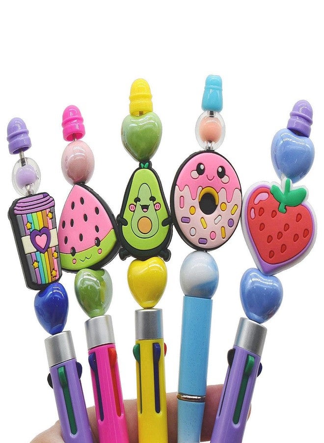 Gibleitz 200Pcs Non-Repeat Silicone Focal Beads for Pens,Random Different Focal Bead Bulk Mixed Cute Loose Beads for Beadable Pen Keychain Jewelry Making DIY Gift Class Prize - Image 5