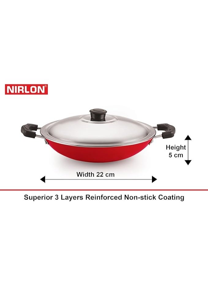 Nirlon Non-Stick Dishwasher Safe Bpa Free Oil Free 7 Piece Cookware Combo Set with Lid - Image 3