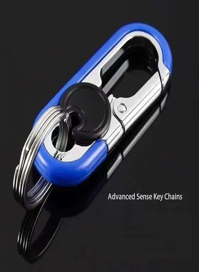 FLORISCA multifunctional car stainless steel key ring keychain anti-loss with holder/keyring hook/fashion waist buckle for men and women (Multicolor) - Image 2