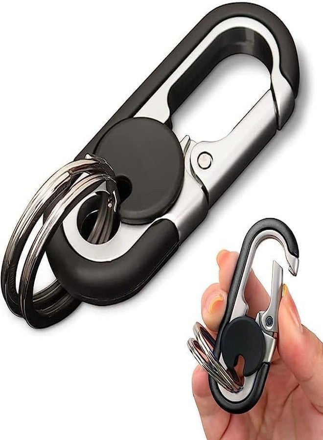 FLORISCA multifunctional car stainless steel key ring keychain anti-loss with holder/keyring hook/fashion waist buckle for men and women (Multicolor) - Image 1