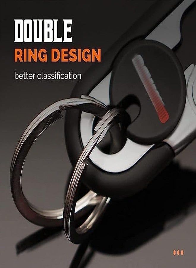 FLORISCA multifunctional car stainless steel key ring keychain anti-loss with holder/keyring hook/fashion waist buckle for men and women (Multicolor) - Image 4