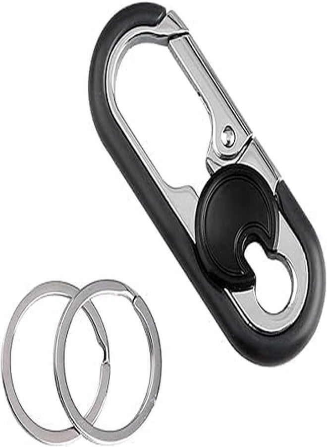 FLORISCA multifunctional car stainless steel key ring keychain anti-loss with holder/keyring hook/fashion waist buckle for men and women (Multicolor) - Image 3