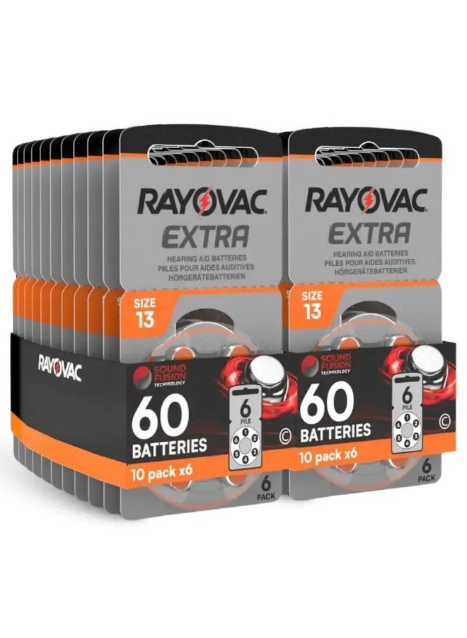 Rayovac 120-Pieces Rayovac Extra (Size 13) Hearing Aid Batteries Zinc-Air 0% Mercury - Image 1