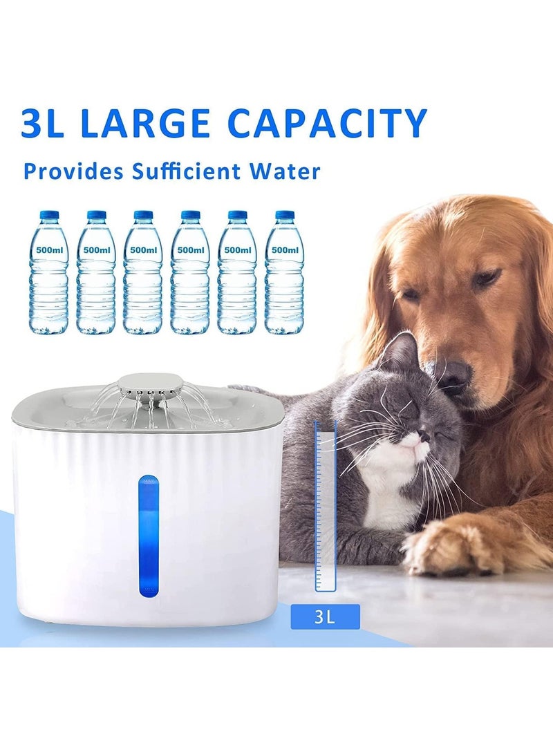Cool Baby COOLBABY Cat Water Fountain Pet Fountain with Water Filter for Cat Dog Water Drinking 3L Automatic Pet Water Dispenser - Image 5