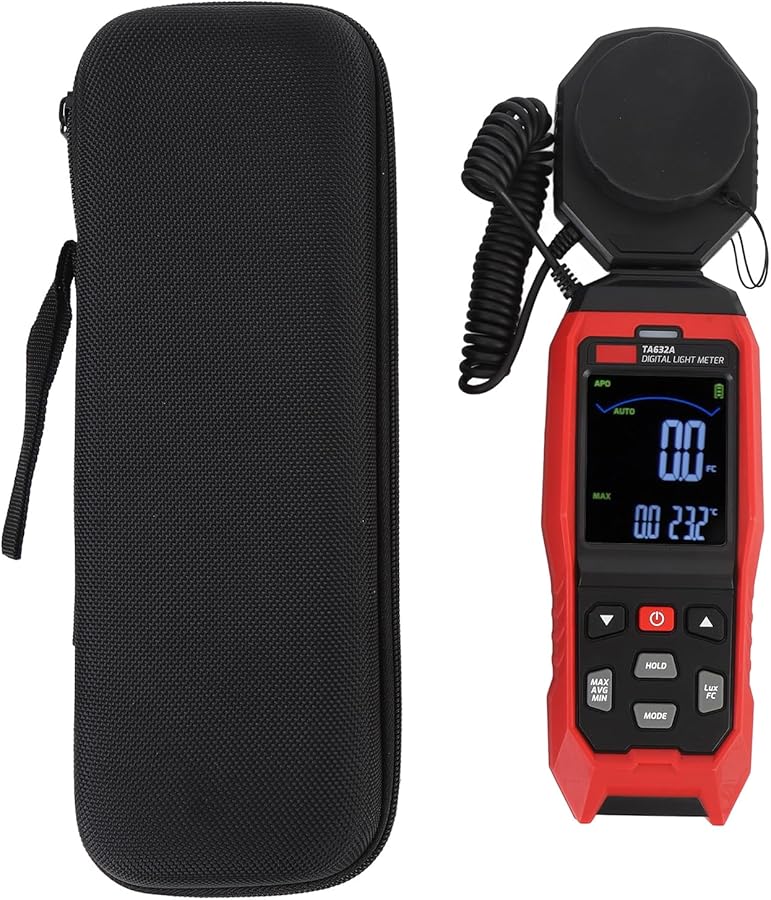 Digital Light Meter with Rotatable Probe VA Color Screen for Brightness Measurement - Image 2