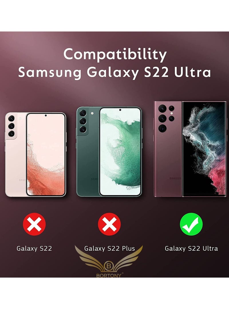 BORTONY Samsung Galaxy S22 Ultra Case Clear Slim Fit Crystal Clear Transparent Anti-Scratch Flexible Soft TPU - Image 5