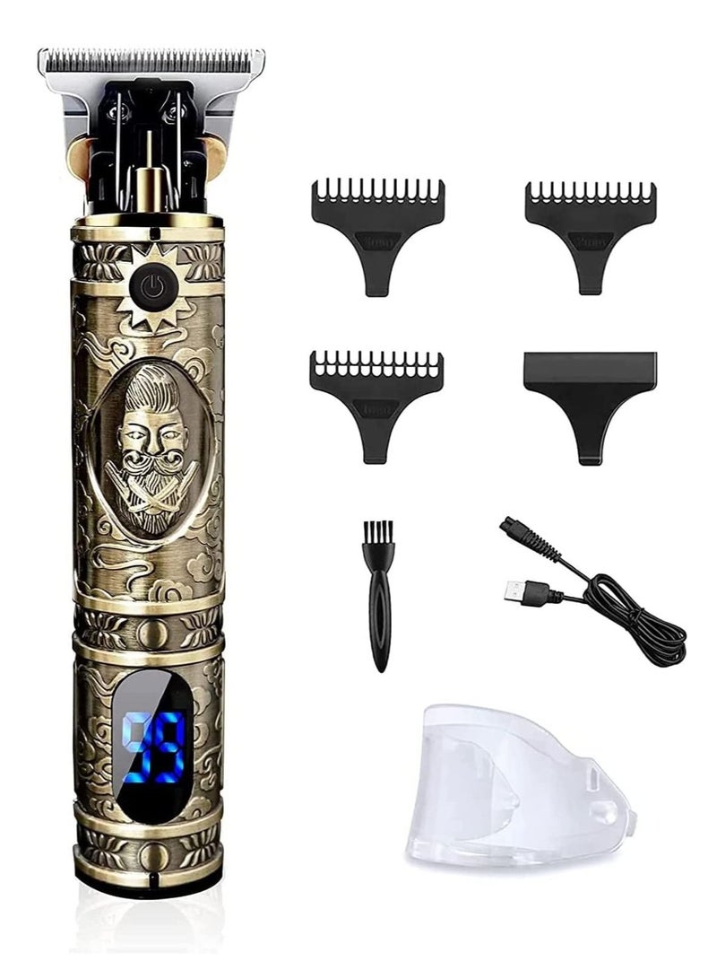 مقصات لحية للرجال، ماكينة حلاقة شعر احترافية بدون سلك مع شفرات T لتحديد الشكل، ماكينة حلاقة للصلع ببطارية 1500 مللي أمبير و180 دقيقة من وقت العمل هدايا للرجال - Image 1