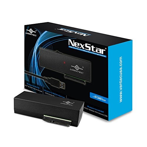 Vantec CB-ST00U3 NexStar USB 3.0 to SATA 6Gbps Optical/Storage Adapter, Black - Image 1