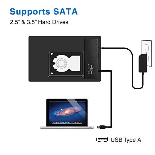 Vantec CB-ST00U3 NexStar USB 3.0 to SATA 6Gbps Optical/Storage Adapter, Black - Image 2