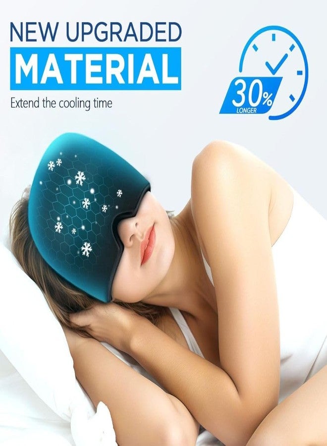 قبعة أولاملي لتخفيف الصداع والصداع النصفي بالثلج | قبعة جل ناعمة ومرنة لتخفيف الصداع التوتري | تغطية كاملة للرأس والعينين | قبعة علاجية باردة للصداع والصداع النصفي لتخفيف الألم بشكل طبيعي - Image 5