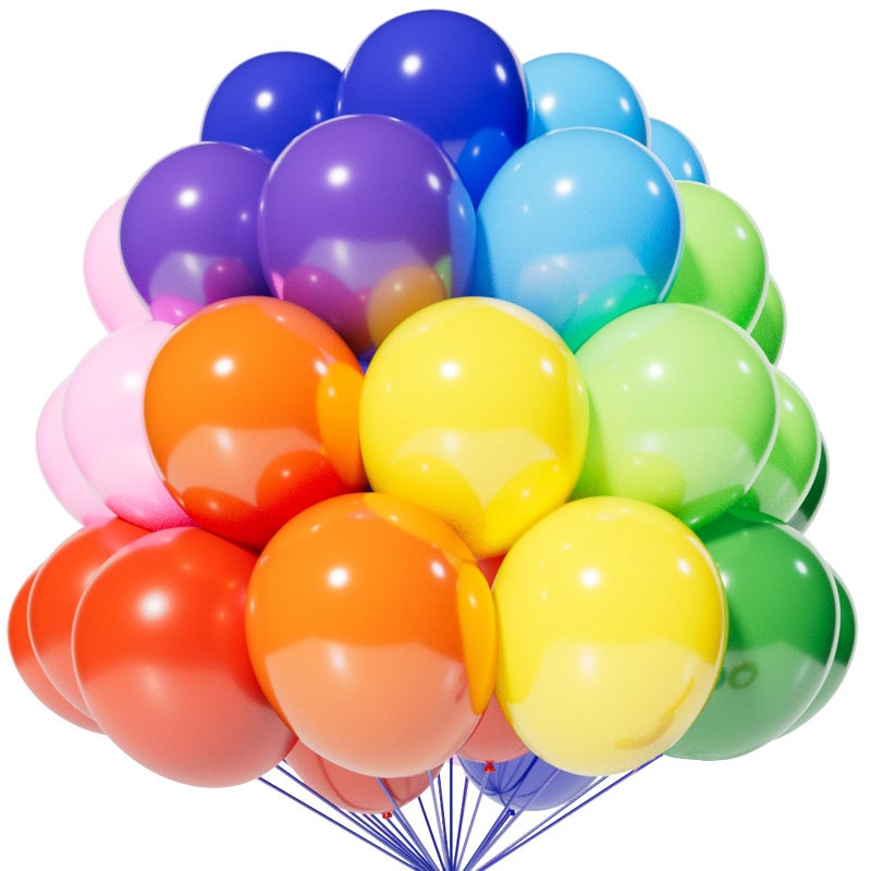 KAWKALSH 120 Balloons Rainbow Set 12 Inches Assorted Color Latex Balloons Made With Strong Multicolored Latex for Birthday Baby Shower Wedding Party Supplies Arch Garland Decoration - Image 2