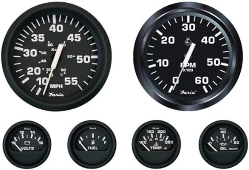 Faria 3003.3603 KT9799 Inboard 6 Gauge Boxed Set-Euro