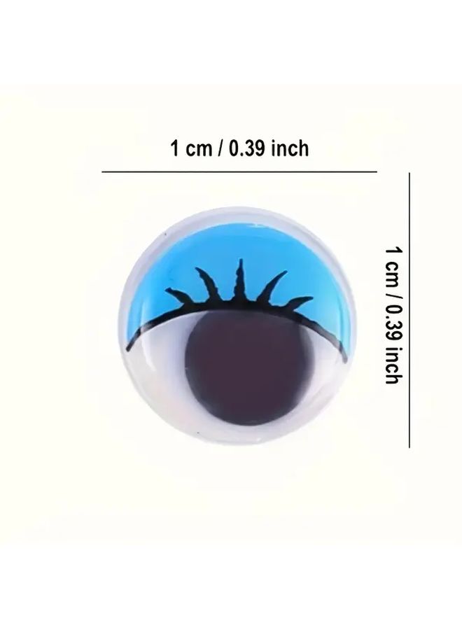 100pcs Self-Adhesive Eyelash Eyes Assorted Colors DIY Craft Scrapbooking PVC - Image 2