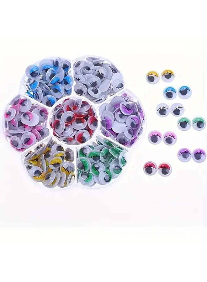 100pcs Self-Adhesive Eyelash Eyes Assorted Colors DIY Craft Scrapbooking PVC - Image 5