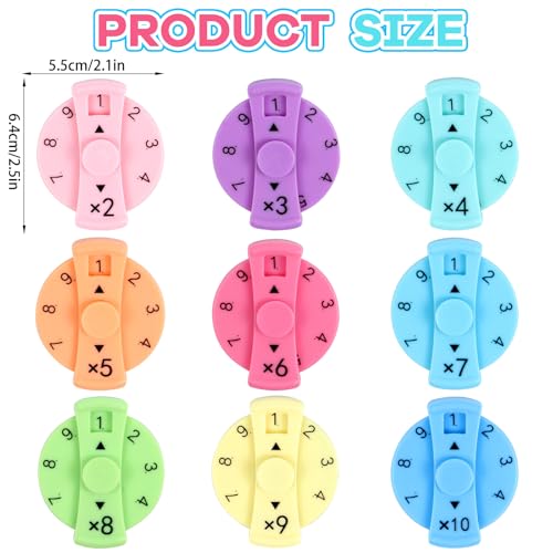 QETRABONE 9 Pcs Math Fidget Spinners Math Fidget Toy for Adults Learn Multiplication and Division with The Math Spinners Math Game for Home Classroom Prizes - Image 5