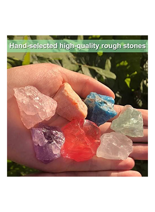 Healing Crystals Set, 7 Chakra Crystals Kit, 7 Raw Chakra Stones, Lava Bracelet, Crystal Stone Necklaces, for Anxiety Spiritual Healing, Love Energy Crystal, Meditation, Yoga Healing Stones - Image 4