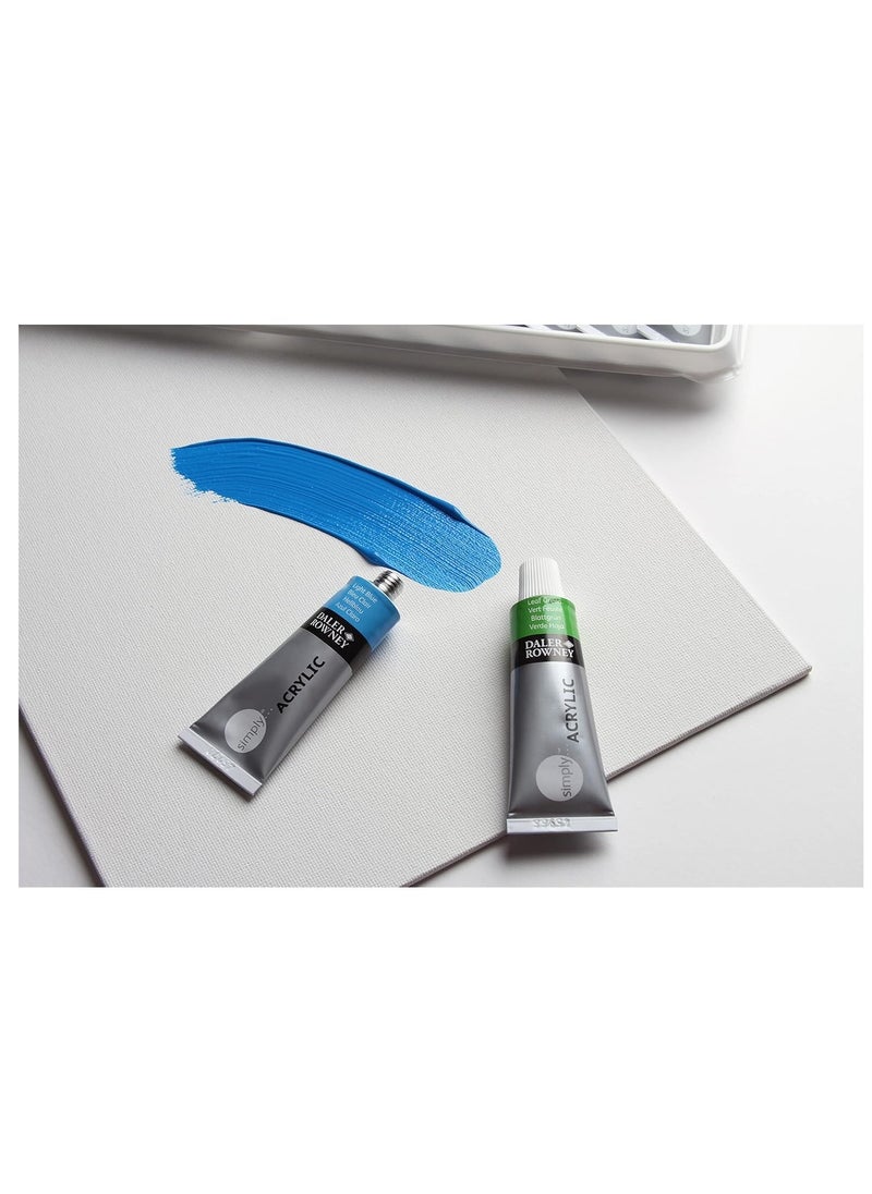 Daler Rowney 6-Piece Simply Acrylic Paint Tube Set 12ml Content  - Image 3