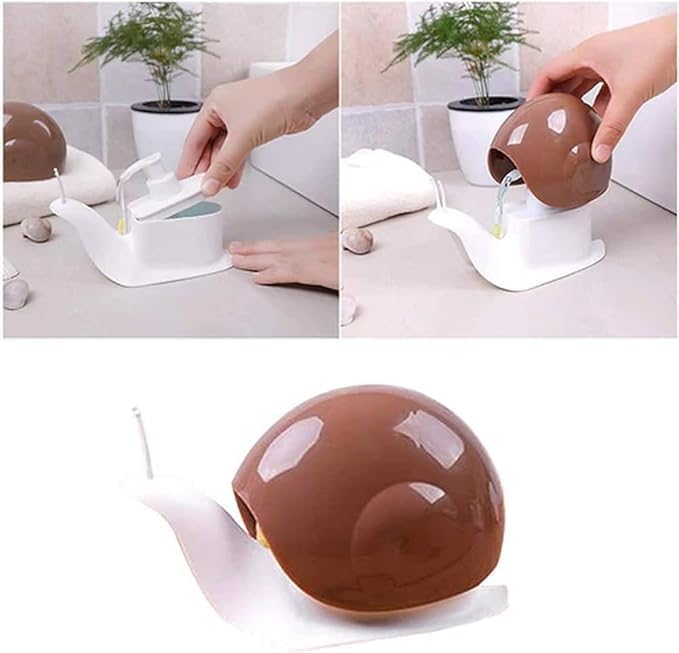 Snail-Shape Liquid Soap Dispenser-200ml Portable Snail Shape Liquid Soap Dispenser Hand Wash Dispenser Pump Push-Type Shampoo Dispenser for Home Plastic - Image 5