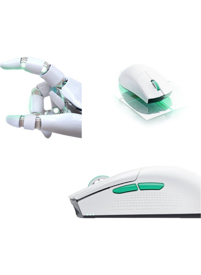 ThundeRobot Ml903 Star Flash Gaming Mouse, Wired 2.4G Bluetooth Lightweight E-Sports Office Gaming Mouse, Star Flash Technology Mouse Paw3395, White - Image 3