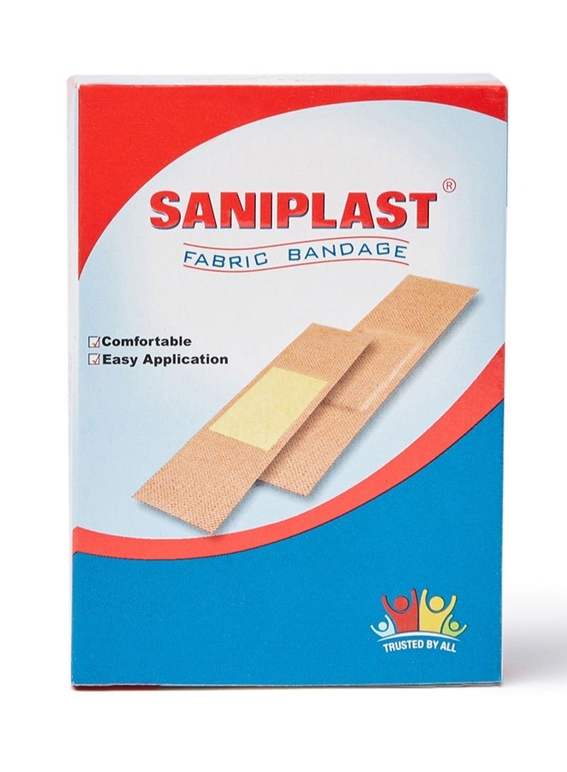 Pack of 2 - Saniplast Fabric Bandage 20’S, Adhesive Bandages Flexible Breathable Bandages for First Aid Wound Skin Wrap, Wound Care, Finger cut & Skin Cut. Protection from Bacteria and fast healing