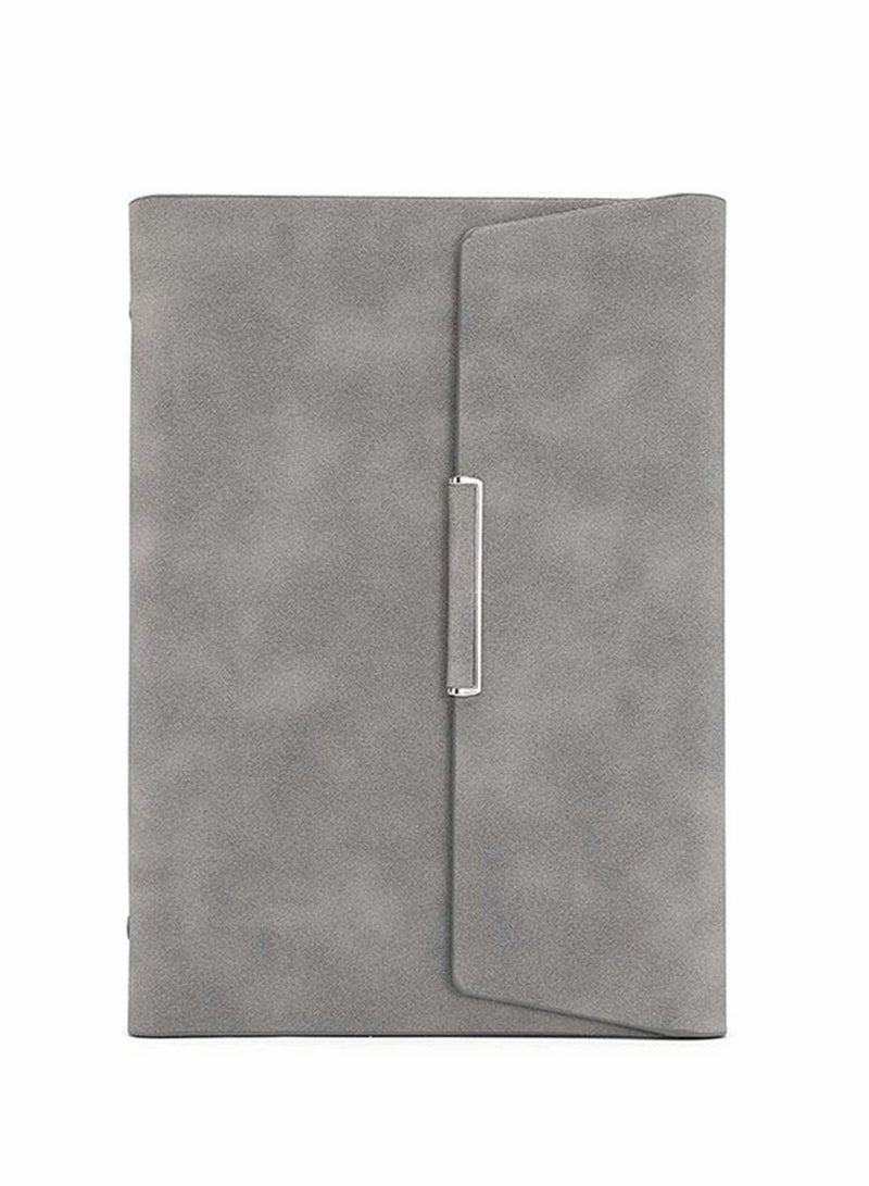 SYOSI A5 3-Folds Loose-Leaf Notebook Business Office Diary 235 * 175mm Grey - Image 1