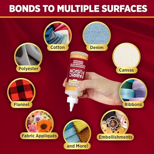 Aleene's Fabric Fusion Glue 4 oz, Nontoxic, Permanent and Washable Adhesive, Dries Flexible, Strong Bond on All Fabrics, Patches, Clothing, Denim, Polyester, Cotton, Felt, Flannel Materials - Image 4