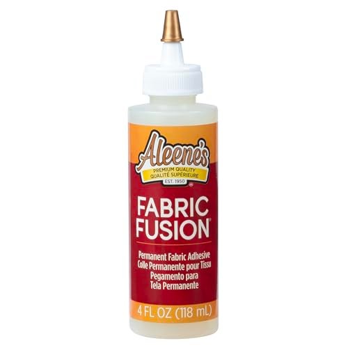 Aleene's Fabric Fusion Glue 4 oz, Nontoxic, Permanent and Washable Adhesive, Dries Flexible, Strong Bond on All Fabrics, Patches, Clothing, Denim, Polyester, Cotton, Felt, Flannel Materials - Image 1
