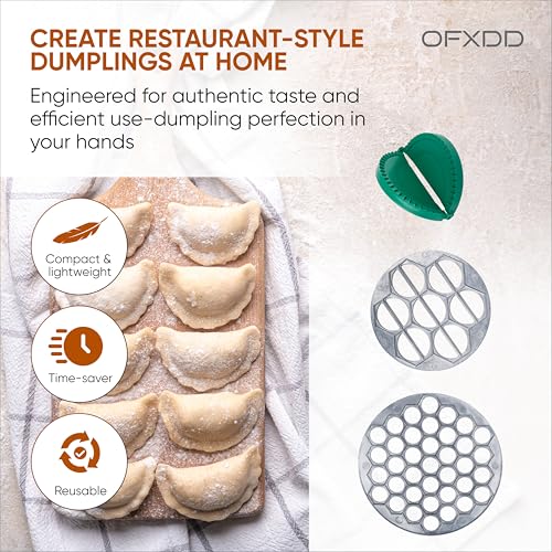 OFXDD Russian Pelmeni Ravioli Mold Maker - Pack of 3 - Chebureki Maker Mold - Dumplings Metal Molds - Image 2