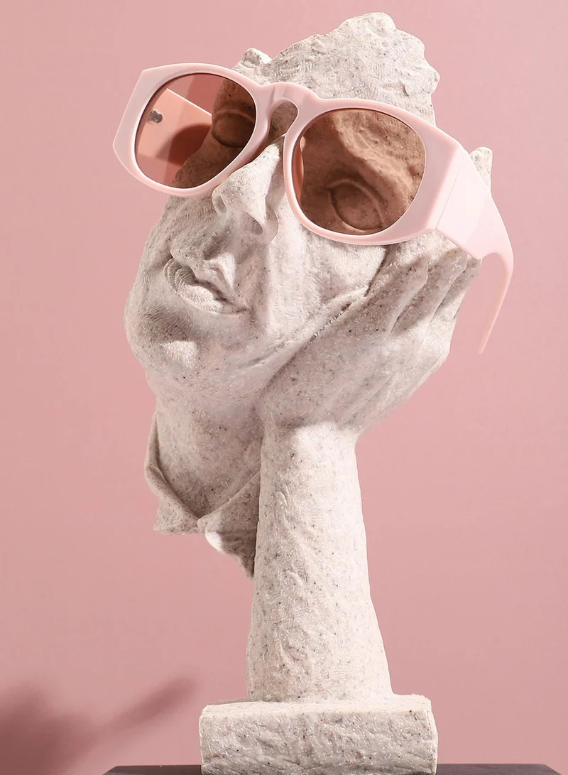 Haute Sauce Pink Frame Retro Sunglass