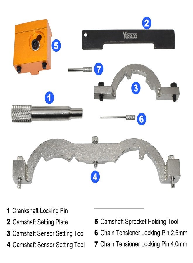 Yuesstloo Turbo Engine Timing Tool Kit for Vauxhall Opel Chevy Chevrolet Aveo Cruze 1.0 1.2 1.4, Camshaft Holding Locking Tool Set with Case & Gloves - Image 3
