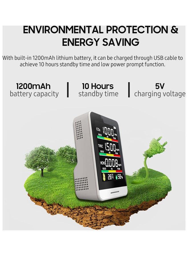 USB Rechargeable Digital Tester White 10x4x7cm - Image 5