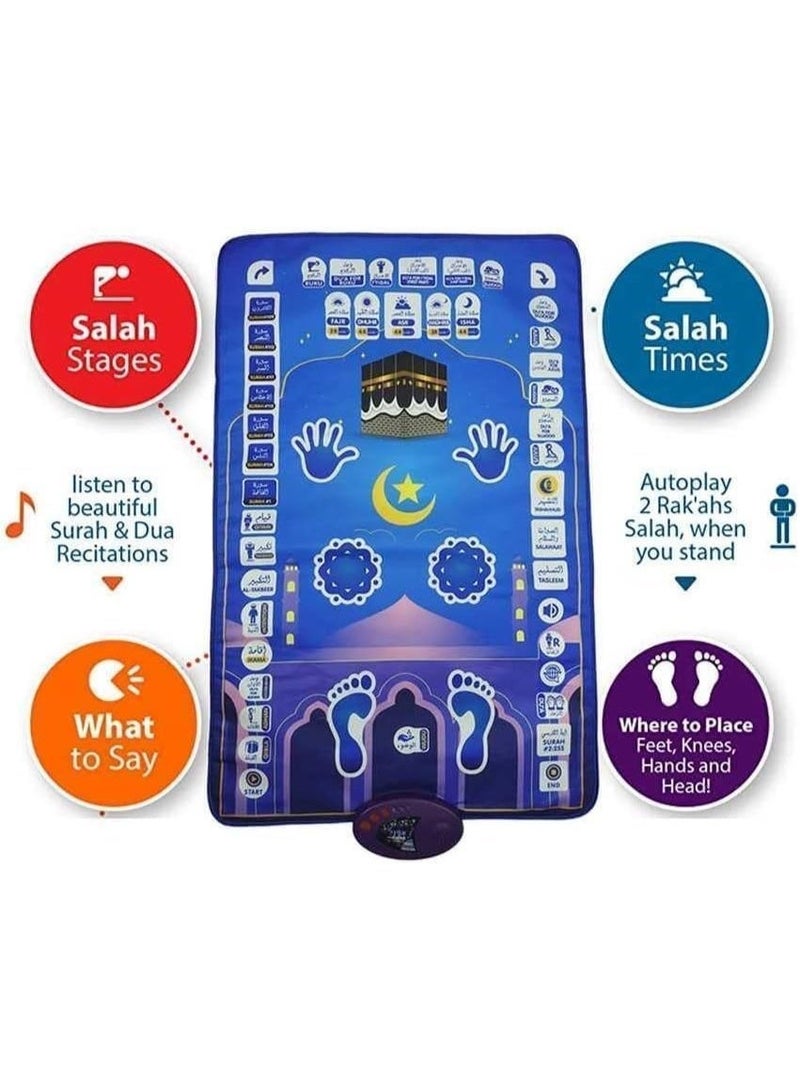 Rugs to teach prayer to childrenEducational prayer rug for children ( 7 languages), smart rug for children, Islamic gift. - Image 2