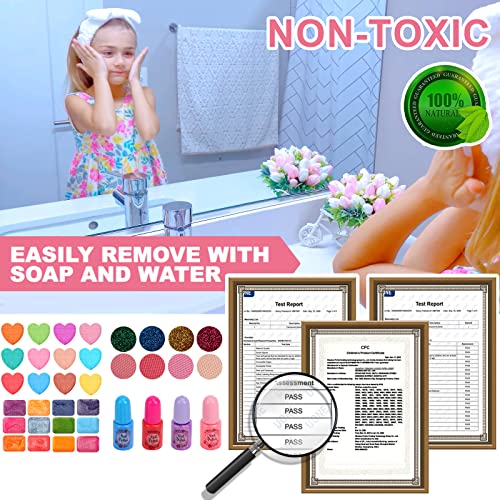 Teensymic طقم مكياج قابل للغسل للأطفال ألعاب للبنات هدايا، ألعاب تينسيميك للبنات هدية عيد ميلاد الأميرة، ألعاب مكياج للبنات من عمر 4 - 12 - Image 3