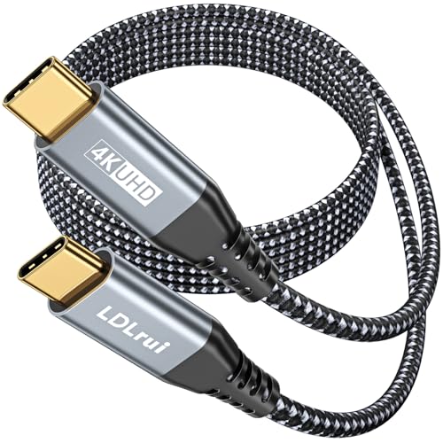 LDLrui USB C to USB C Monitor Display Cable 6FT, 20Gbps Data Transfer 100W Fast Charge 4K Video Output USB3.2 Gen 2×2 Cable for MacBook, iPad, iPhone 15 Pro/Max, Samsung S21, Dell XPS, Portable Monitor - Image 1