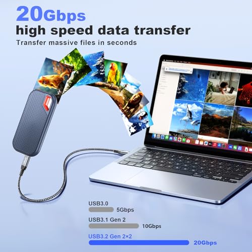 LDLrui USB C to USB C Monitor Display Cable 6FT, 20Gbps Data Transfer 100W Fast Charge 4K Video Output USB3.2 Gen 2×2 Cable for MacBook, iPad, iPhone 15 Pro/Max, Samsung S21, Dell XPS, Portable Monitor - Image 3
