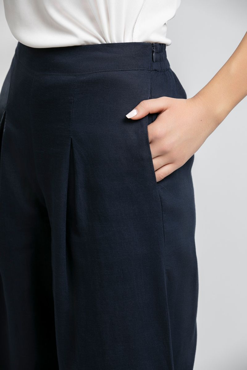 RINA Wide Leg Pleated Pants - Image 4